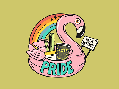 Pride Sticker Design For Cartel Coffee In Palm Springs