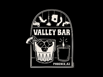 Valley Bar Tee Design bar branding freelance designer freelance graphic designer merch
