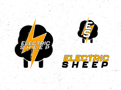 Electric Sheep - Logo Design animallogo animals branding design graphic design grunge logo logo design logodesign logos sheep vector