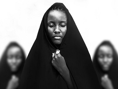 Tenancy of peace art bade fuwa bnw fine art islam lagos nigeria photographer veil