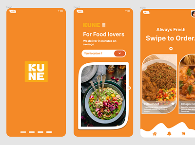 KUNE MOBILE APP app design ui ux