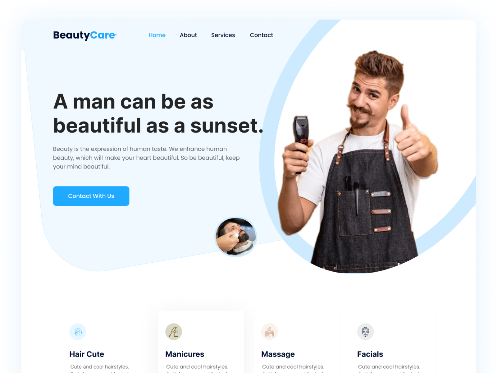 Beauty lab landing page by Habibullah Misbah on Dribbble