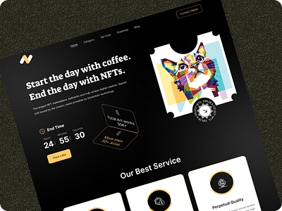 Digital Artwork NFT Marketplace Website artwork blockchian crypto art cryptoart cryptocurrency digital art ethereum habib landingpage minimal nft landing page nft website nfts rarible token ui website