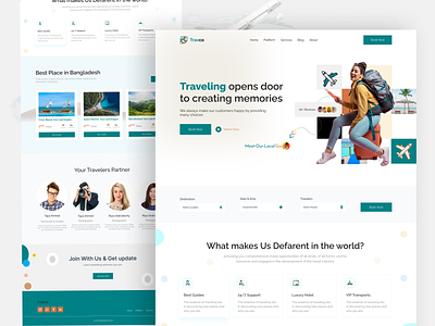 Travel Agency web site ; landing page