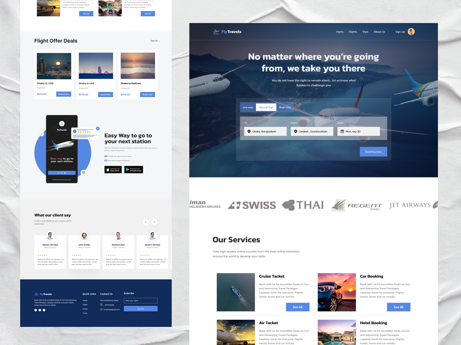 Flight booking web design by habibullah misbah on dribbble