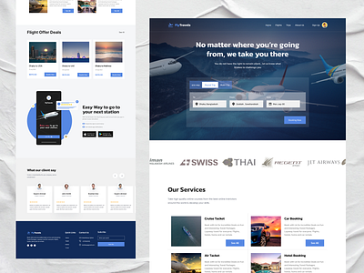 Flight Booking Web Design aegency air tacket airplane airport booking booking agency flight booking flight ticket habib home page design hotel booking landingpage ticket traveling ui website website design