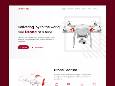 Drone Selling template Design creative design drone drone selling template design drone store e commerce website habib landingpage online store product landing page product website quadcopter ui uiux visual design