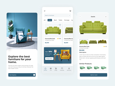 Furniture Mobile App app design decoration furniture app furniture app design furniture shope habib home decor home decor app home decoration interior interior app mobile app online shop shop app ui uiux ux