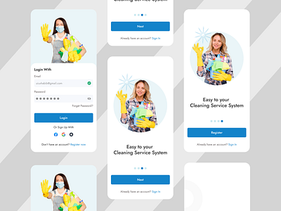 House cleaning, repair App/ Login page car service cleaning services family services habib home repair home services house house repair minimal mobile app mobile app mobile design mobile ui on demand on demand services repairing services services app ui