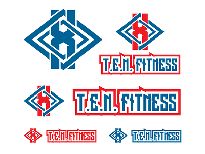 TEN Fitness art branding creative design fitness gym identity logo typography vector