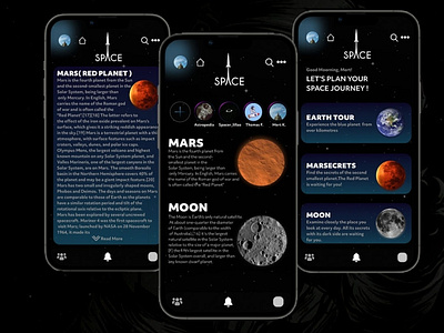 Space App app black design figma interface logo mobile mobile app space ui ux web web design