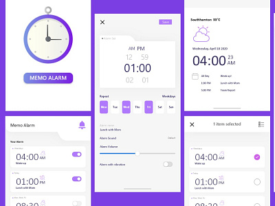 Alarm app adobe xd alarm app alarm app ui app branding design figma free ui graphic design illustration logo typography ui ux vector