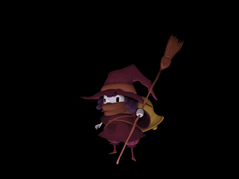 Bell Witch animation character design gif illustration video game