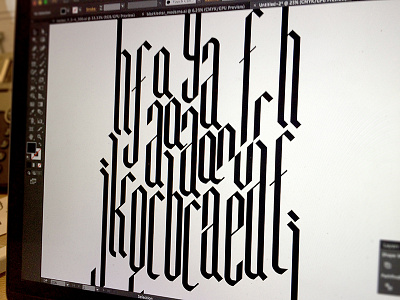 Blackletter experiment blackletter font illustrator typeface typography
