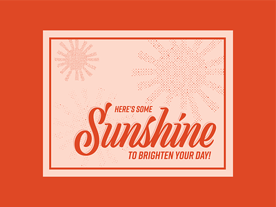 Sunshine card charlotte design design art fun halftones holiday lettering new red typography vector