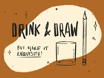 AIGA CLT Drink & Draw drinking drinks illustration ipad lettering procreate