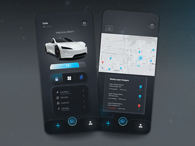 Tesla App Concept ui ux