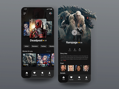 Movie App Concept app graphic design movies ui ux