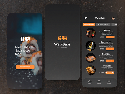 Wabi Sabi - Sushi App app design new sushi ui ux
