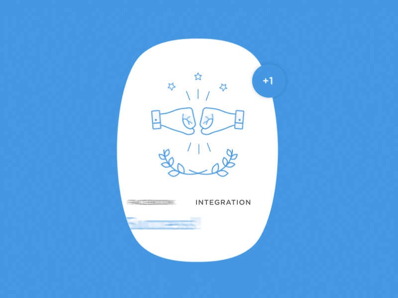 Facebook Integration Animation animation design facebook fist bump gif illustration user experience