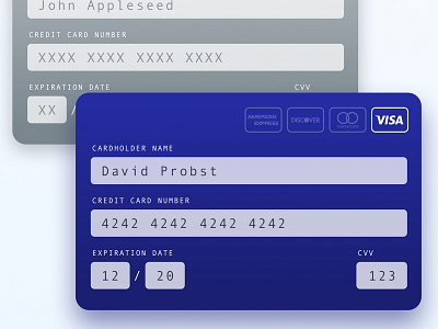 Credit Card Entry credit card form design form field product design ui ux