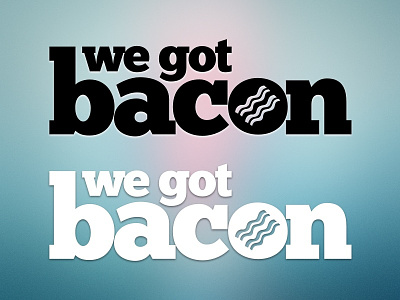 We Got Bacon Logo black logo sketch startup white