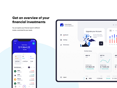 Financial Investments Platform design typography ui ux