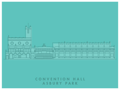 Convention Hall Icon architecture drawing flat geometry icon illustration line art vector