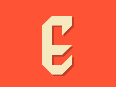 Modular E font geometric minimalist modular simple typography vector