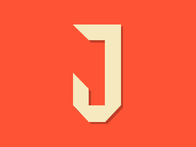 modular j font geometric minimalist modular simple typography vector