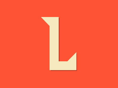 modular L font geometric minimalist modular simple typography vector