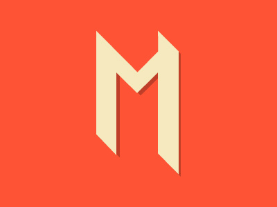Modular M font geometric minimalist modular simple typography vector