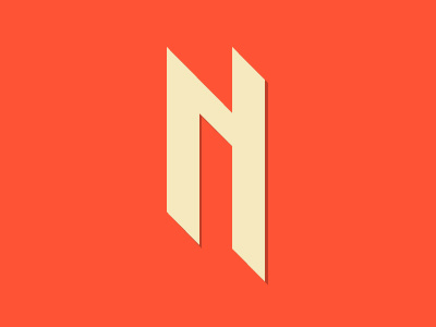 Modular N font geometric minimalist modular simple typography vector
