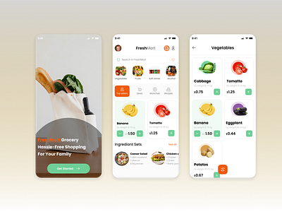 Grocery App app design grocery mobile app online shopping ui ux design