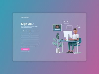 Sign up page | Daily UI challenge #001