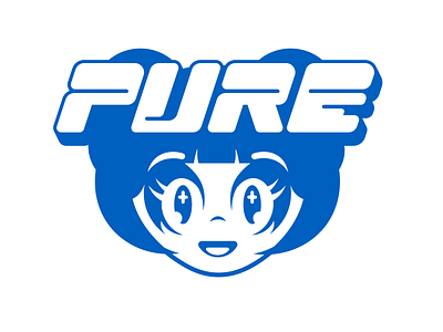 «Pure» Y2K Logotype graphic design identity illustration logo logotype vector