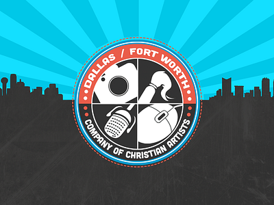 Logo for DFW Company of Christian Artists artists christian logo dallas emblem logo fort worth graphic design logo