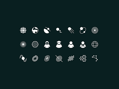 The space icons part art design galactic graphic icons knowledge line logo planet space spaceship star ui