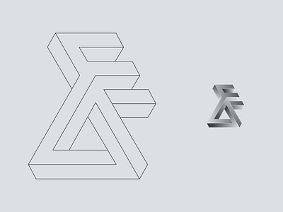 Esher style Logo brand branding design graphic logo ux