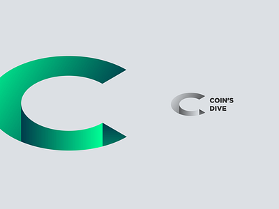 Coin's Dive Logo brand branding design logo typography