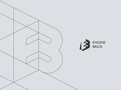 Engine Brick Logo brand branding design graphic illustration logo ui ux