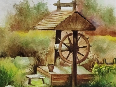 Wheel artist illustration paint painting paintings stilllife stilllifeart stilllifepainting watercolor watercolorist watercolorpainting watercolors