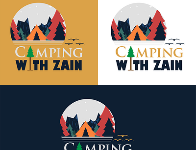 CAMPING WITH ZAIN | LOGO | Camping LOGO brand identity branding business logo businesslogo campng logo campsite logo design graphic design illustration logo minimalist vector