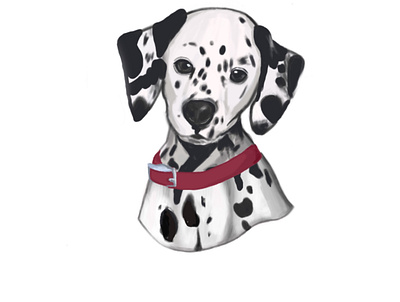Puppy dog dalmatian 3d animation dalmatian digital art dog foryou futured illustration procreate puppy