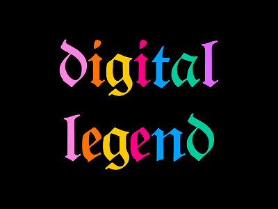Digital legend font illustration lettering lettering art roccano