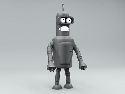 Bender 3d bender c4d cartoon futurama robot roccano