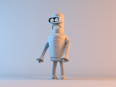 Bender 3d bender c4d cartoon futurama robot roccano