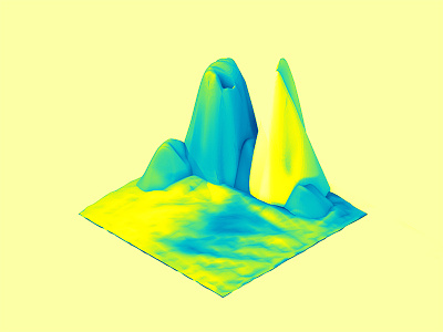 Mountain 3d abstract c4d gradient map isometric mountain photoshop roccano