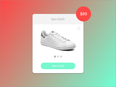 Product Card product card roccano shoes shop sketchapp stan smith ui widget