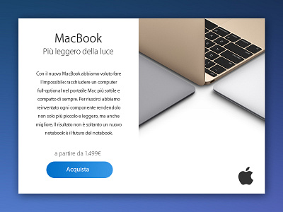 Macbook Card apple card clean design mac macbook minimal roccano ui ux